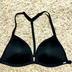 PINK- Black Bathing Suit Top